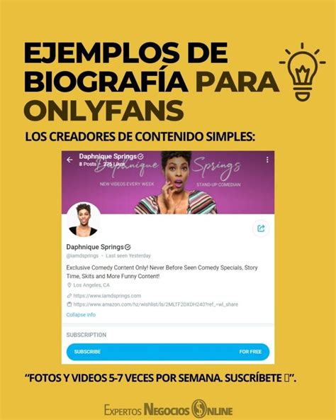 que poner en la biografía de onlyfans|Onlyfans Bio Ideas That REALLY Work & Example。